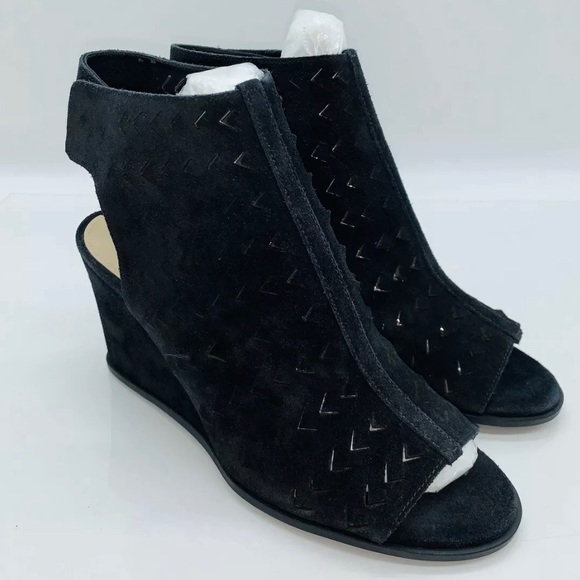 Via Spiga Shoes - Via Spiga Perforated Suede Wedges